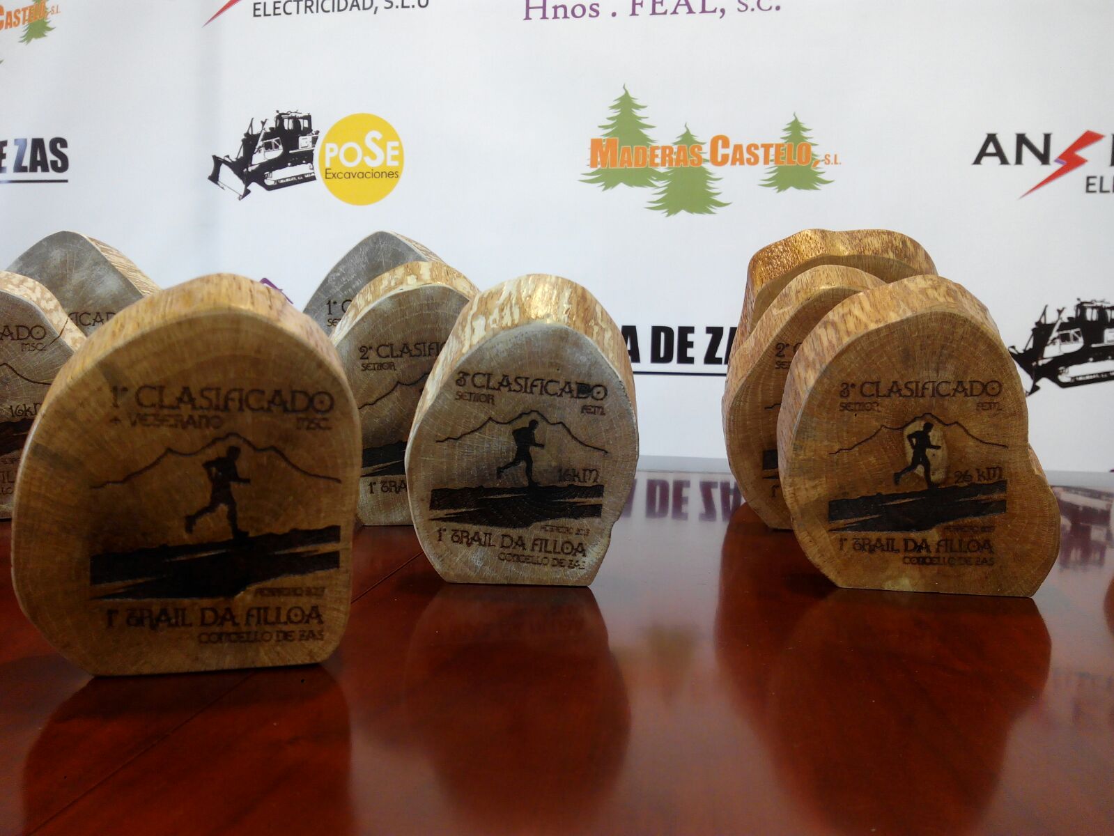 Trofeos 1º Trail de la Filloa Ayuntamiento de Zas